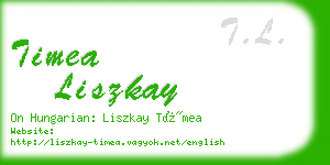 timea liszkay business card